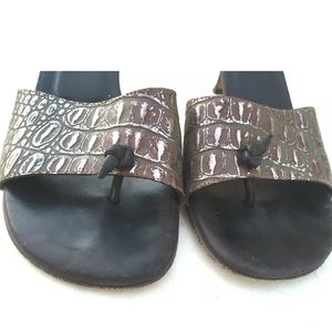 Donald J.Pliner leather slides sandals shoe Italy